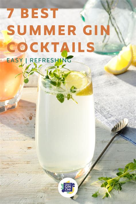Easy Gin Cocktails Boozy Drinks Refreshing Cocktails Summer