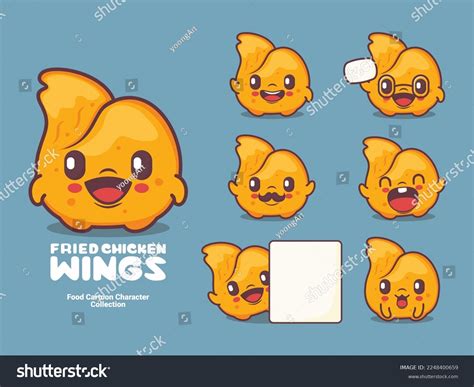 Chicken Wings Cartoon Food Vector Illustration Stock Vector Royalty Free 2248400659 Shutterstock