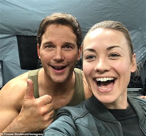 In the tomorrow war, the world is stunned when a group of time travelers arrive from. Actress Yvonne Strahovski beams as she poses with actor ...