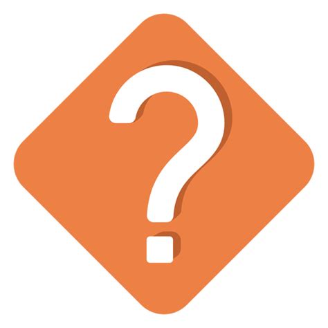 Orange Square Question Mark Icon Png And Svg Design For T Shirts