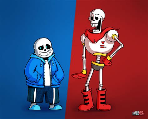 Sans And Papyrus By Lazersofa On Deviantart
