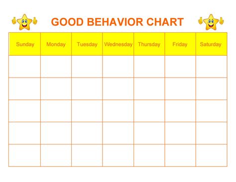 Free Printable Good Behavior Sticker Chart Expectare Info