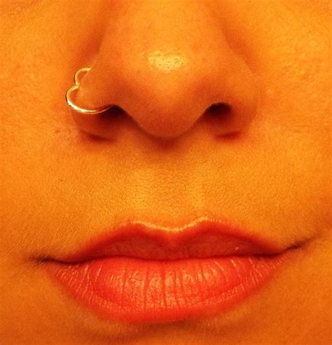 Heart Nose Ring Tragus Ring Sterling Silver Body Jewelry Heart Nose