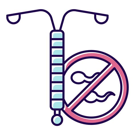 Icono De Color Del Dispositivo Intrauterino Espiral Vaginal Para Mujer