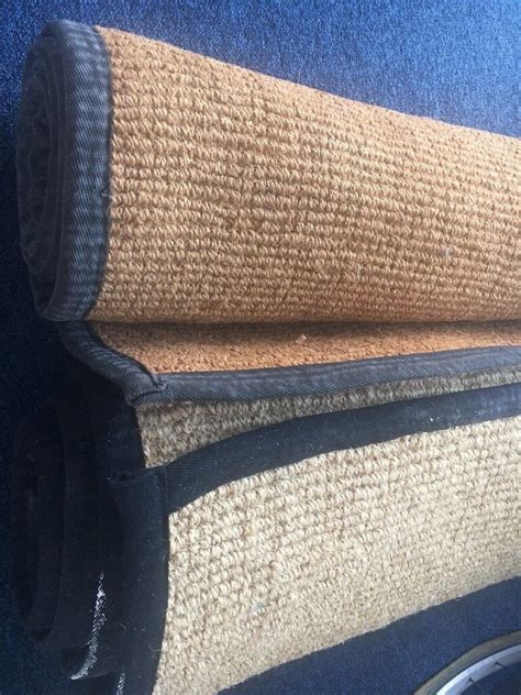 2 Large Ikea Coir Sisal Rugs 180x 276cm With Black Trim In North