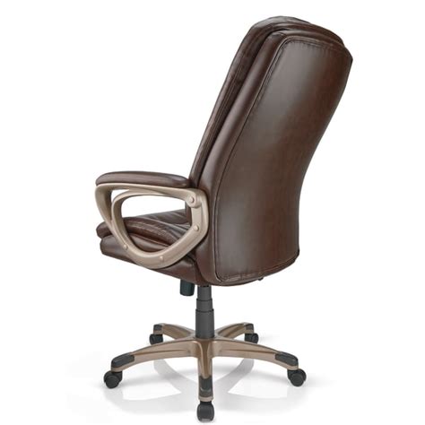 Realspace carlton executive big and tall bonded leather chair, espresso/versailles cherry. Realspace® Tresswell Bonded Leather High-Back Executive ...