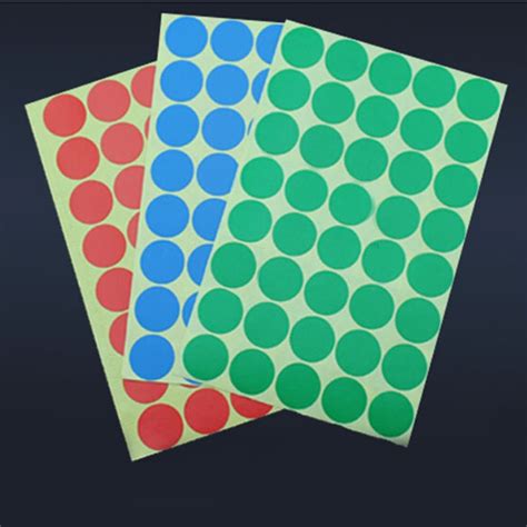 1pcs Candy Color Diameter 25mm Coloured Dot Stickers Round Sticky