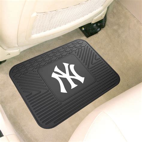 New York Yankees Black Deluxe Vinyl Car Mat Set Of 2 Auto