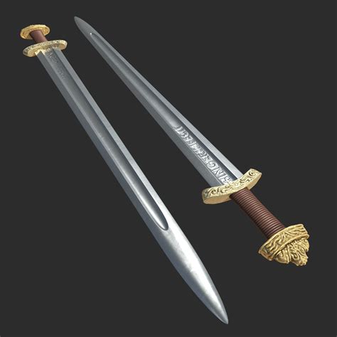 3d High Quality Viking Sword Cgtrader
