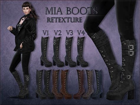 The Sims Resource Madlen Mia Boots Retexture Mesh Needed