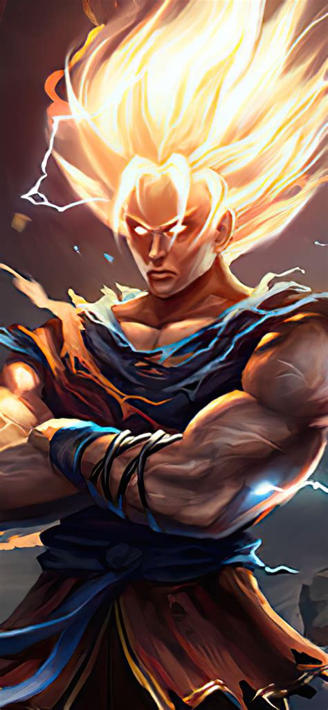 1242x2688 Goku New Dragon Ball Z Art Iphone XS MAX ...
