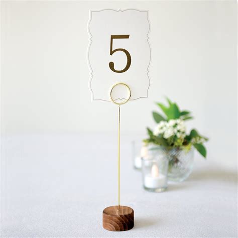 36149 Gold Wedding Table Number Holders 12 Count Gold Table Number