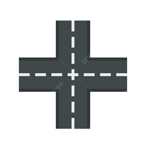 Crossing Road Clipart Transparent Background Crossing Road Icon Flat