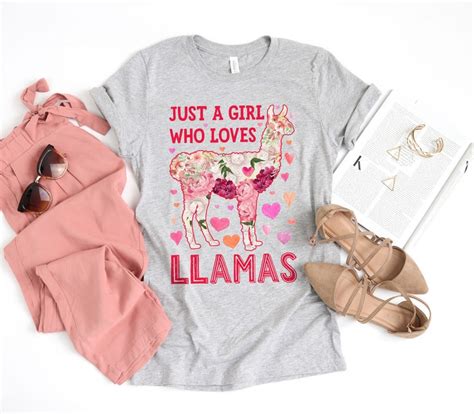Just A Girl Who Loves Llamas Shirt Llama Shirt Llama Gifts Etsy