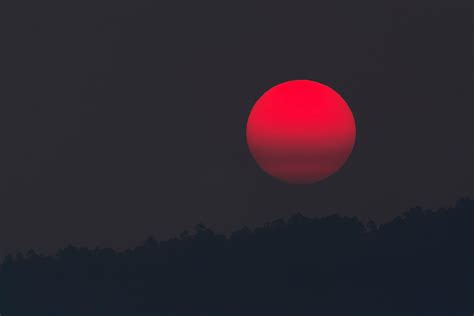 Red Moon At Evening Hd Nature 4k Wallpapers Images Backgrounds