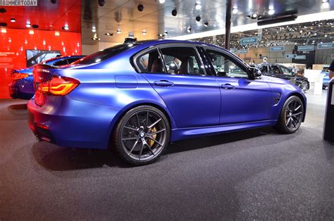 My test car was done up in a stunning light and dark silverstone/black full merino leather theme that perfectly matched its deep tanzanite blue metallic exterior paint. 2018 Geneva: Live photos of the BMW M3 CS F80 in Frozen Dark Blue - Car Spy Shooter