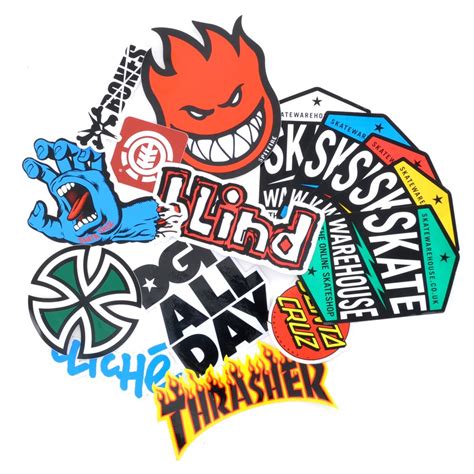 Assorted Skateboard Sticker Pack 10 Pack 5 Swh Stickers Free In