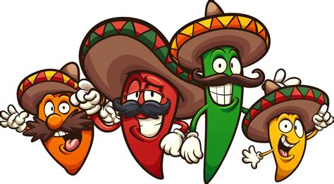 Cartoon Mexican Chili Peppers 1988445 Vector Art At Vecteezy