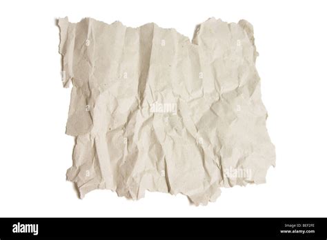 Piece Of Crumpled Paper Stock Photo Alamy