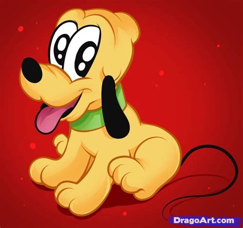 How To Draw Baby Pluto Step By Step Disney Characters