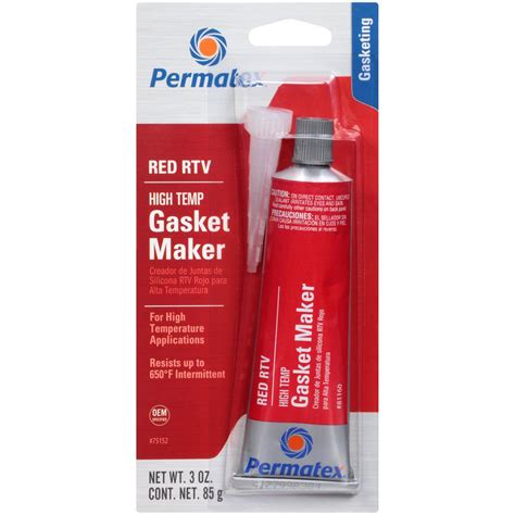 Permatex Oz High Temp Red Rtv Silicone Gasket Maker The Home Depot