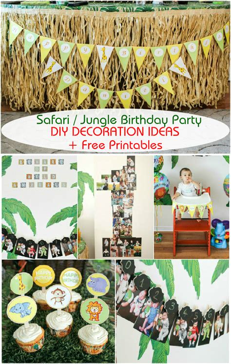 Dive into a sea of joy with our charming dolphin decor! Safari / Jungle Themed First Birthday Party - Cheap Party ...