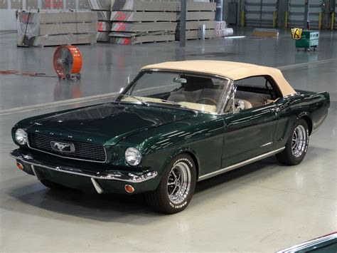 1966 Ford Mustang Green Convertible Cars Wallpapers Hd Desktop