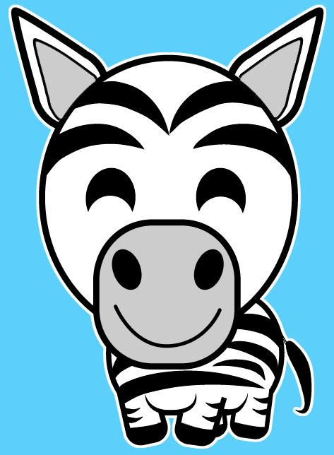 How To Draw A Cartoon Zebra With Easy Steps Lesson For Kids How To