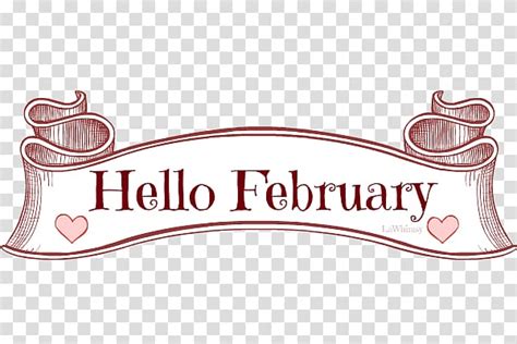 February Clipart Hello February February Hello February Transparent