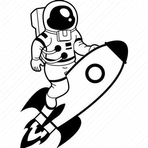 Astronaut Cosmonaut Jetpack Nasa Rocket Space Suit Spaceman Icon