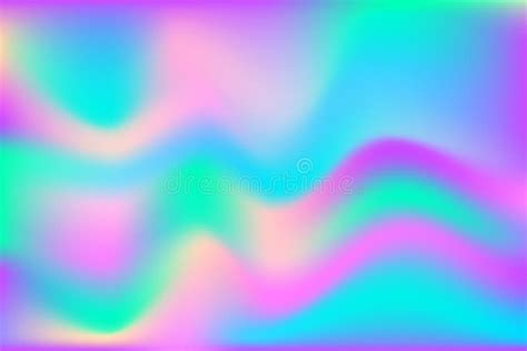 Holographic Abstract Background In Pastel Neon Colors Vector