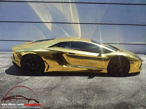 Automotive News Lamborghini Aventador Wrapped In Gold Chrome