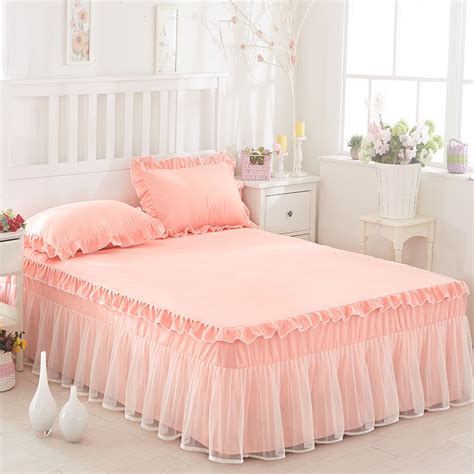 Buy Lace Ruffles Bedspread Bed Skirt Romantic Wedding