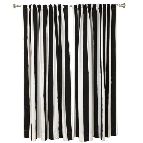 Black And White Striped Curtains