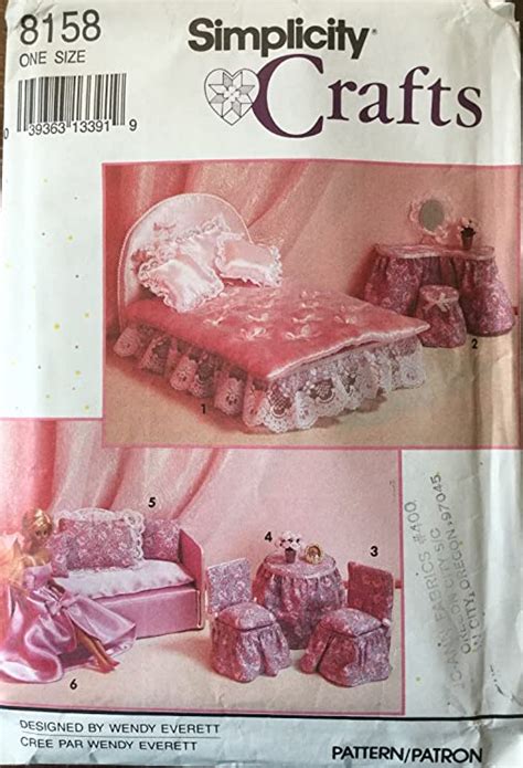 Oop Simplicity Sewing Pattern 8158 Furniture For 11 12