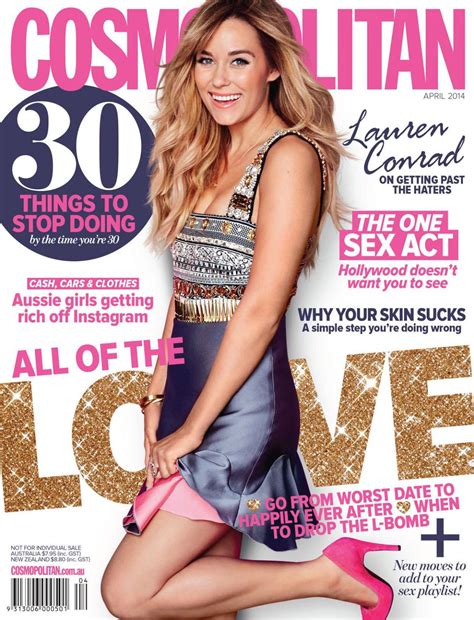 Lauren Conrad On The Cover Of Cosmopolitan Magazine April 2014 Issue