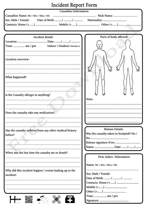 aid incident report form  guide ways