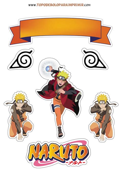 Topper De Bolo Naruto Para Imprimir