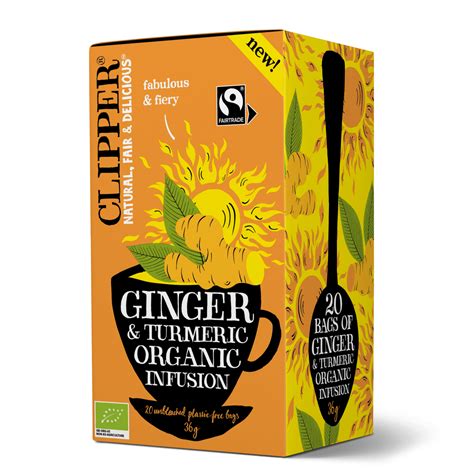 Organic Ginger Turmeric Infusion Clipper Teas BE
