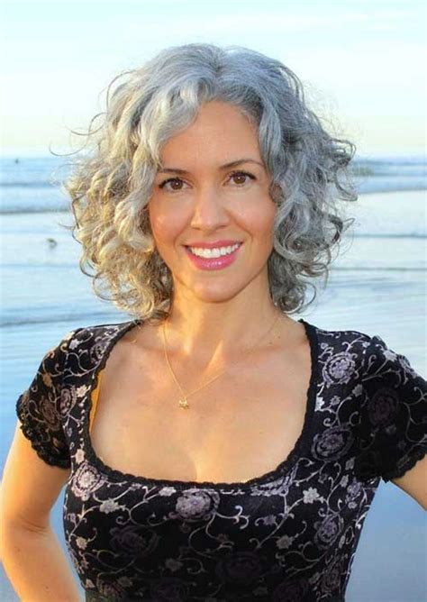 Gorgeous grey hairstyles on messy, curly long hair get even more of a boho twist with very subtle purple and green balayage designs done with. Short Bob Hairstyles for Grey Hair | Bob Haircut and ...