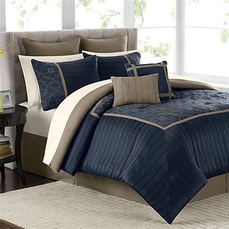 Shop wayfair for all the best navy comforters & sets. Buy Mira 12-Piece Comforter Set in Navy from Bed Bath & Beyond