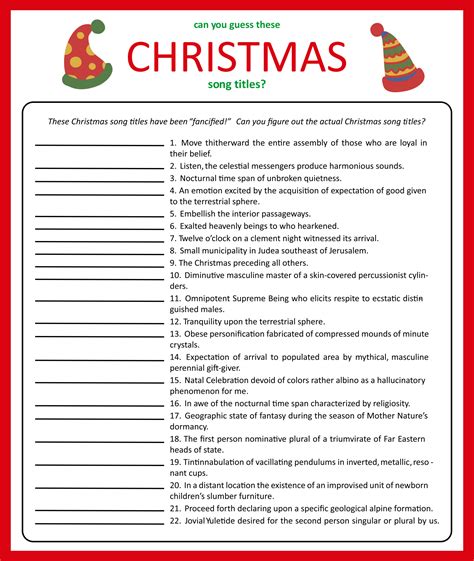 Free Printable Christmas Trivia Games For Families Printable Online