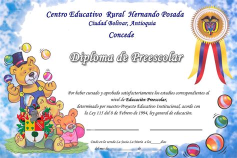 Pin De Carlota Zúńiga En Graduation Diplomas Para Niños Formatos De