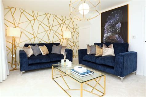Navy Gold Gold Living Room Decor Blue Sofas Living Room Blue And Gold Living Room