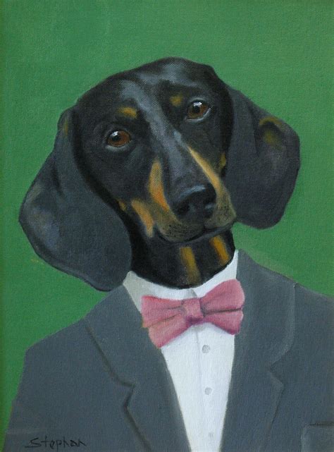 Dog In Suit Painting 2022