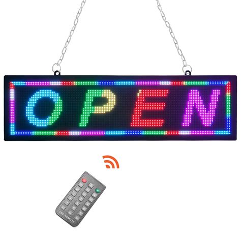 Remote Controlled Led Open Sign 21x6 With 9 Kinds Of Display Can Be