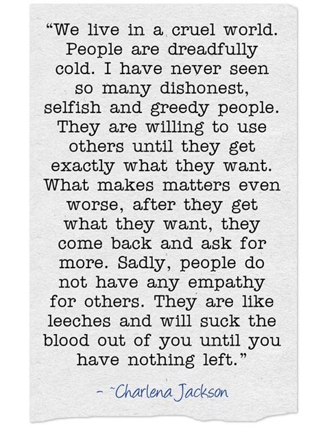 They imagine what their future could be, ideal in every respect, and then they work every thank you for visiting: "We live in a cruel world. People are dreadfully cold. I ...