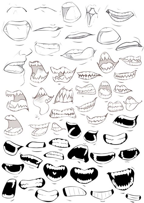 Monster Teeth Drawing Reference Coffeeartillustrationvintage