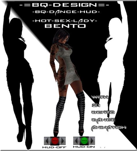 Second Life Marketplace Bento Dance Hud Hot Lady Boxes