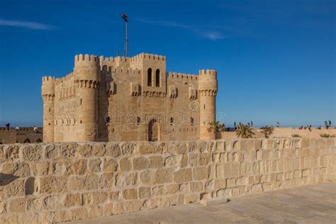People Visit Citadel Of Qaitbay Fort Of Qaitbey In Alexandria Egy
